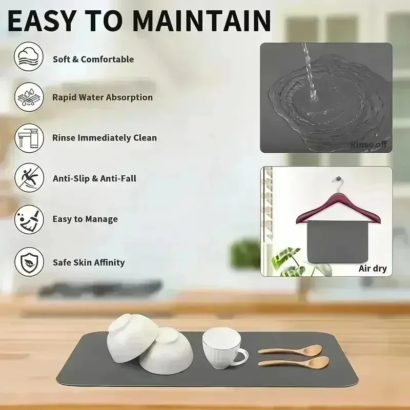 سجادة تجفيف للمطبخ بتصميم قهوة - مراجعة Bar Mat Rubber وسعره