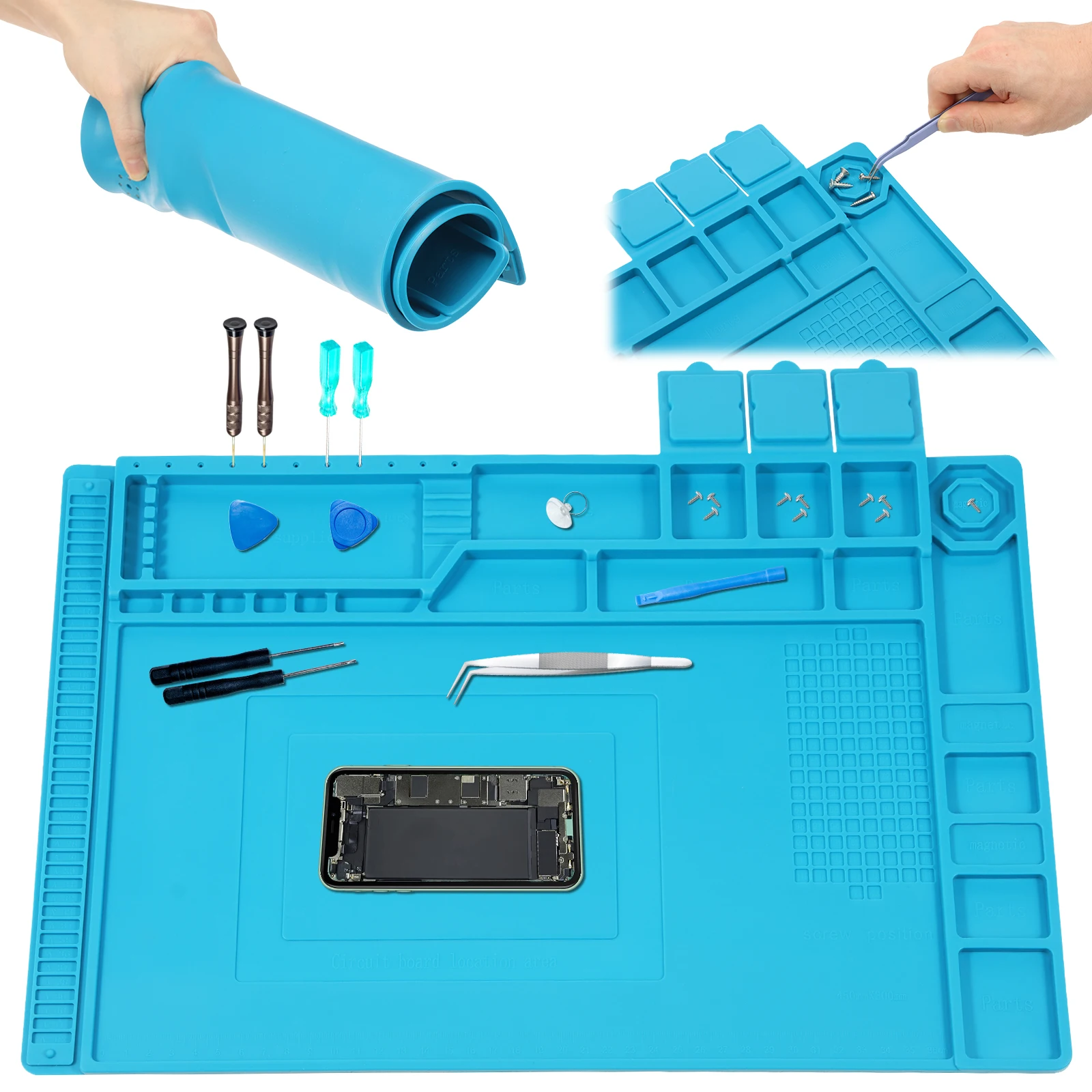 بساط سيليكون للحام مقاس 45×30  - مراجعة Bar Mat Rubber وسعره