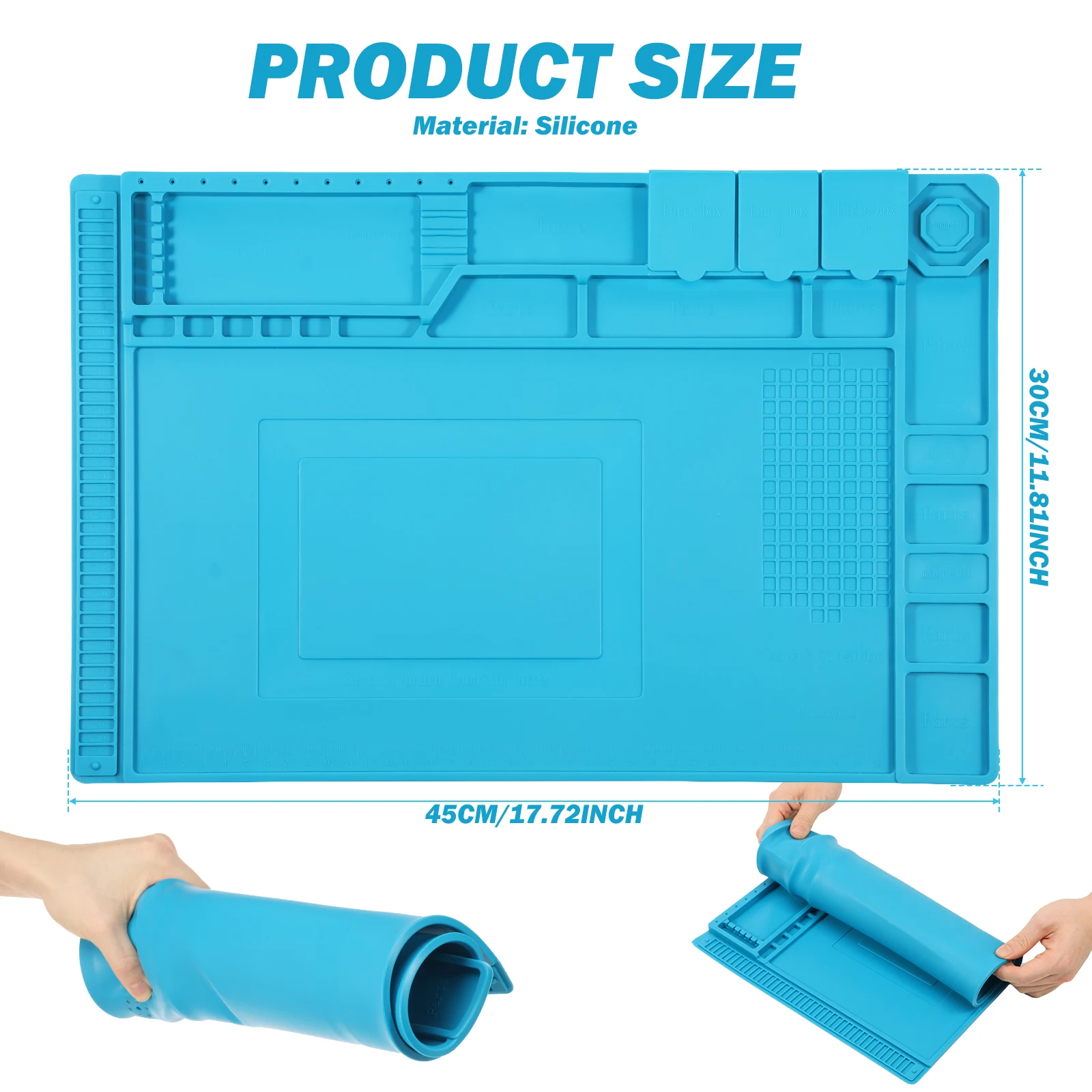 بساط سيليكون للحام مقاس 45×30  - مراجعة Bar Mat Rubber وسعره